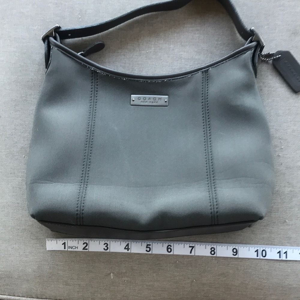 Coach Neoprene & Leather Gray Hobo